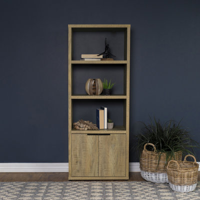 Tour média en bois d'ingénierie à 3 tablettes Mango