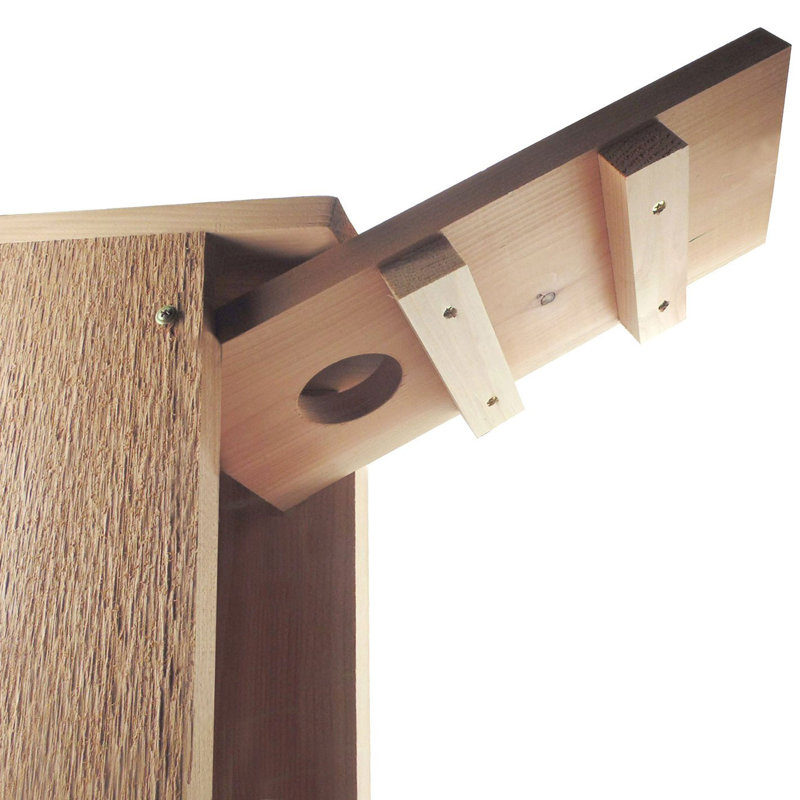 Woodlink Wooden Screech Kestrel Bird House Nesting Box W/Wood Shavings (2 Pack)
