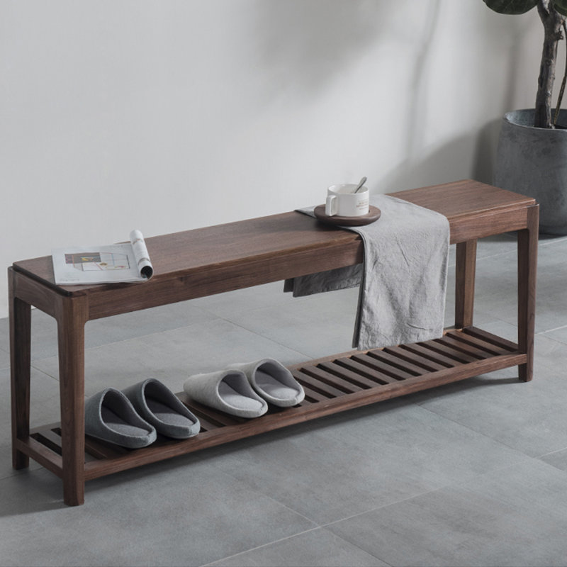6 Pair Solid Wood Shoe Storage Bench