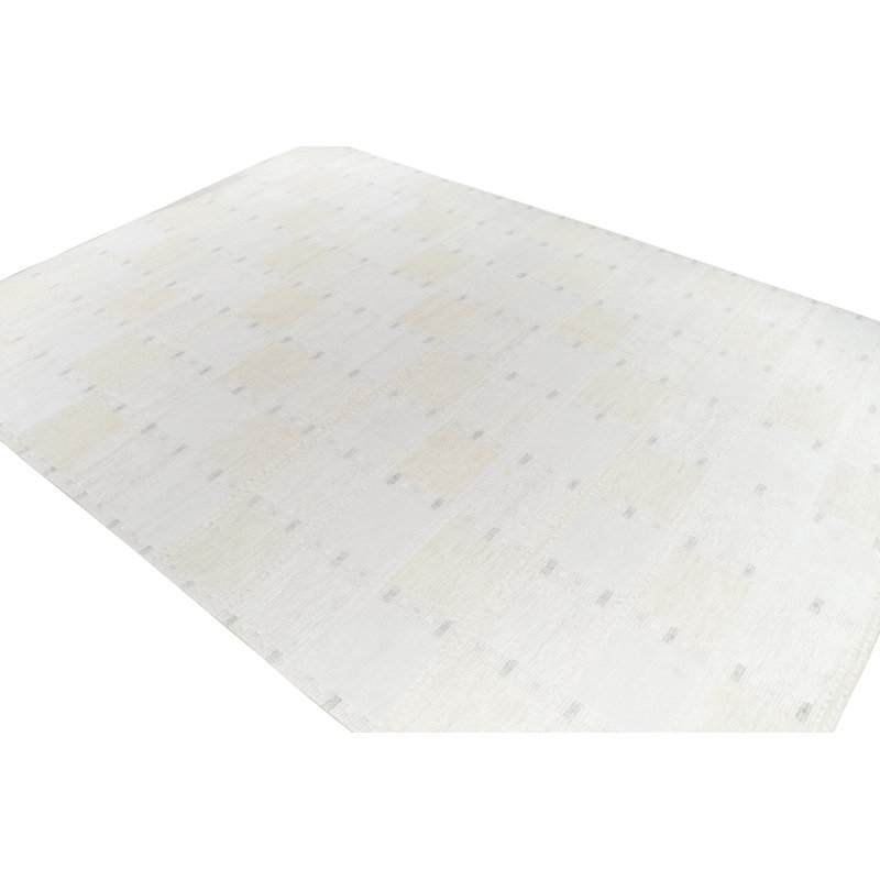 Scandinavian Wool Geometric Area Rug, Recatangle 12' x 15'