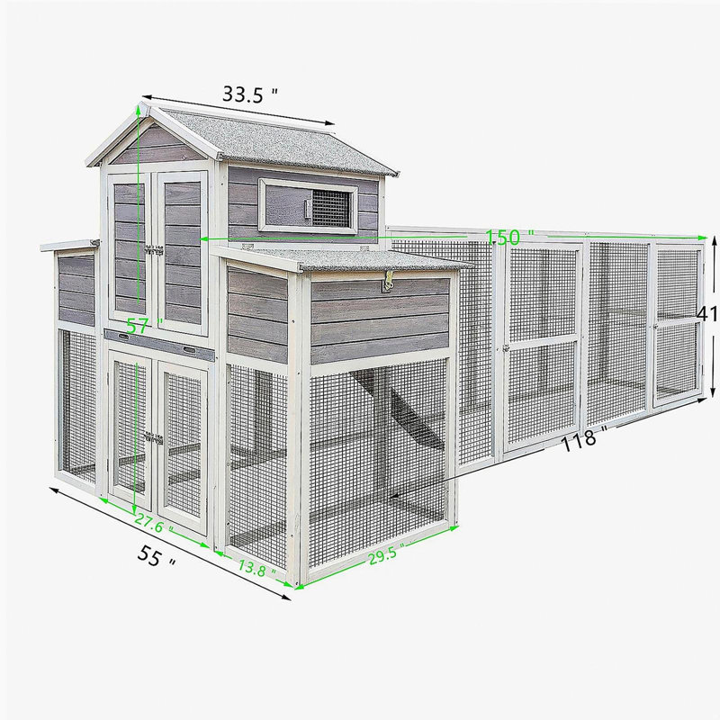 Poulailler en bois, Gris