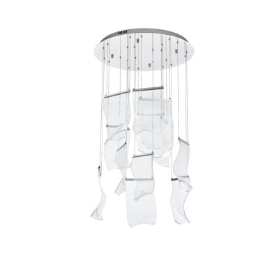 Zola 24 Inch LED chandelier in Chrome