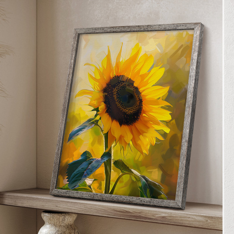 Impression encadrée FLORAL Series - bois massif, H 15 po x l 12 po