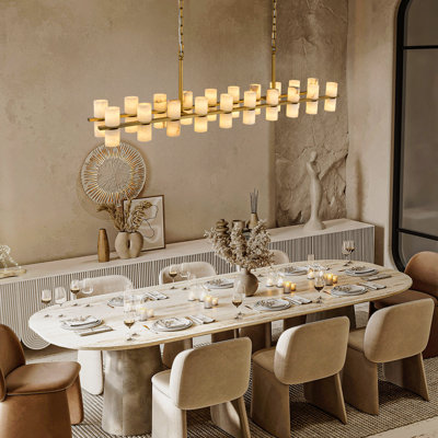 Lustre rond moderne en albâtre, suspension en marbre, lustre en albâtre