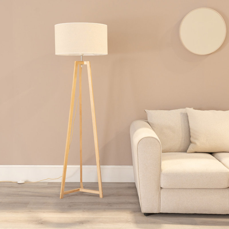 Carrizal 148cm Tripod Floor Lamp, Natural, No