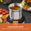 GEEPAS 200W Electric Coffee Grinder & Food Processor Wet & Dry Grinding | Stainless Steel Blades & Housing 75g Detachable Bowl for Coffee, Spices, Nuts & Chutney | Powerful & Compact Grinder – Silver