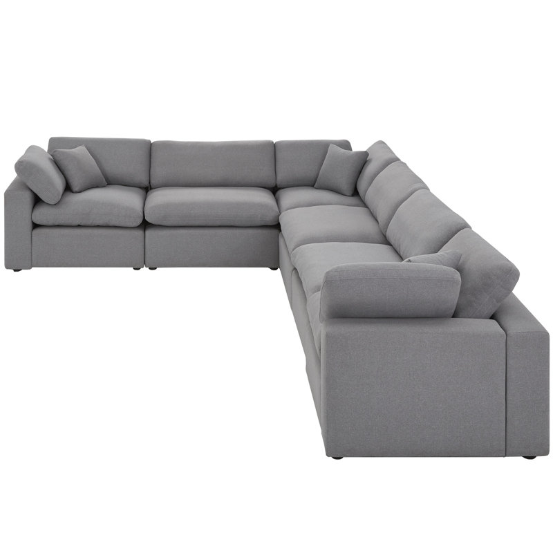 Bania Upholstered L-Shaped Sectional Symmetrical
