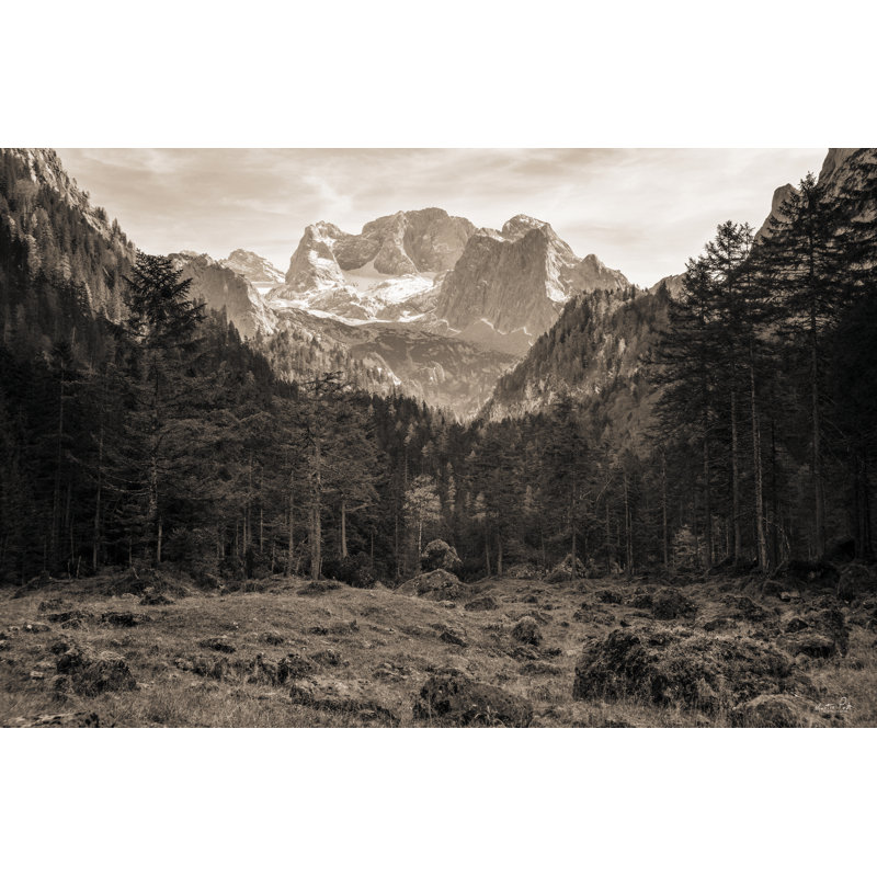 Mountains In The Middle, 12" H x 18" W, No, Black Floater Framed Canvas