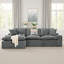 Canapé modulaire en L en chenille Boneless-1435157145