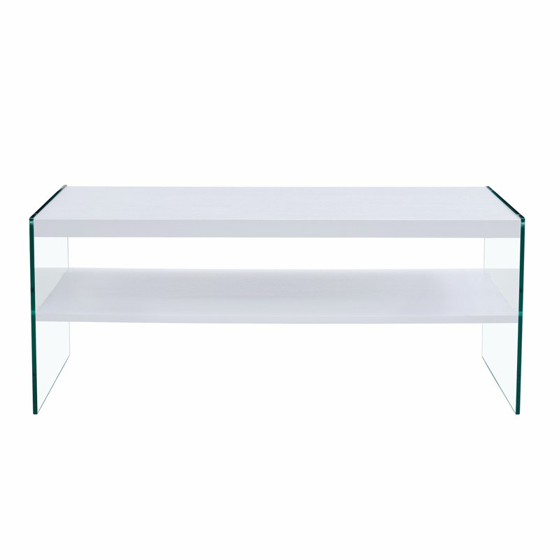 Table basse polyvalente à double couche rectangulaire pour divers réglages