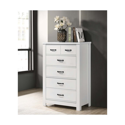 Commode 5 tiroirs blanche Cosmo