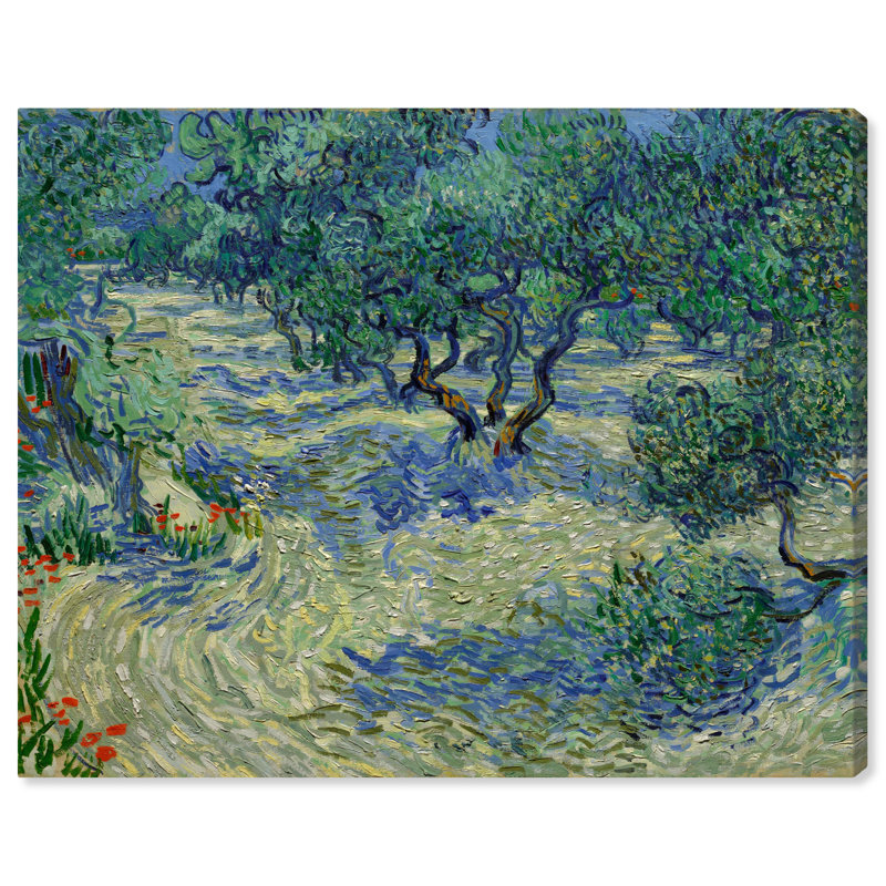 Art mural floral Vincent Van Gogh, H 20 po x l 24 po, Toile tendue