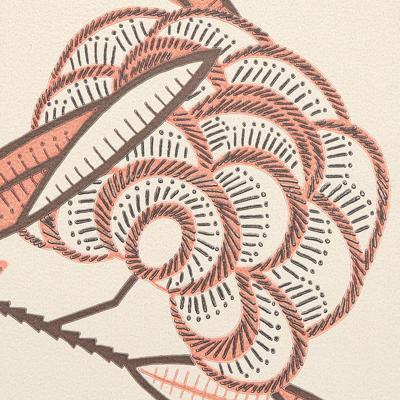 Schumacher x Neisha Crosland Jacob'S Tree Wallpaper, Old Rose