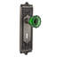 Egg & Dart Plate with Decorative Keyhole and Crystal Emerald Door Knob-1446590031-1446590016