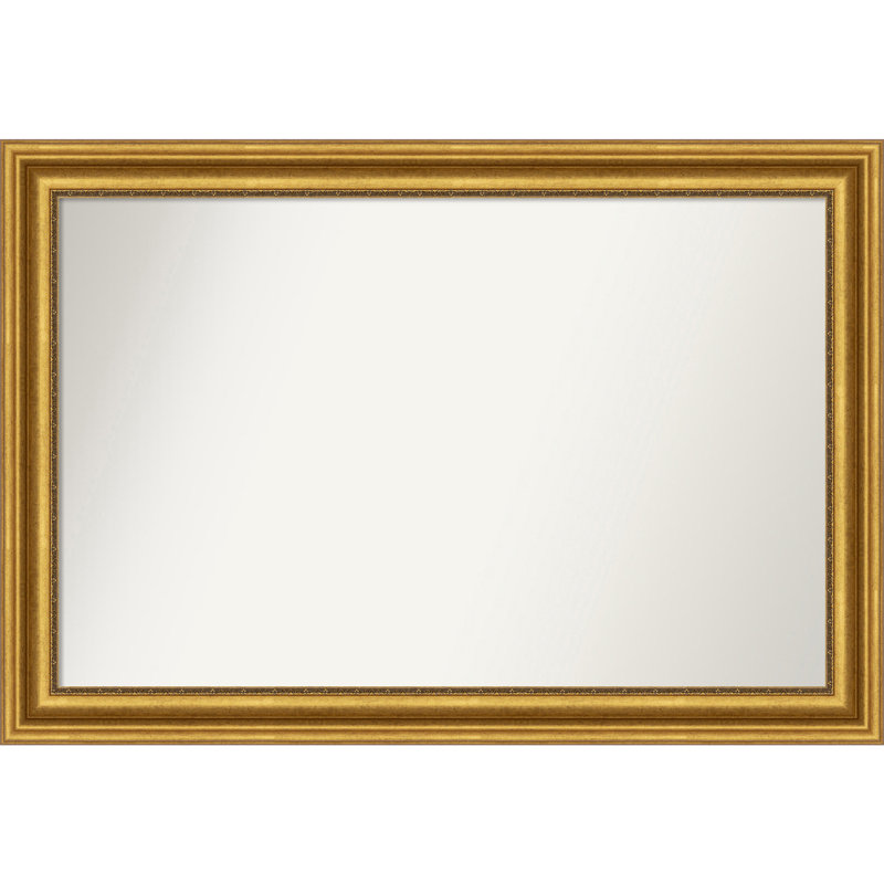Miroir de salle de bain Jashawna, 32,75 po x 47,75 po, Doré