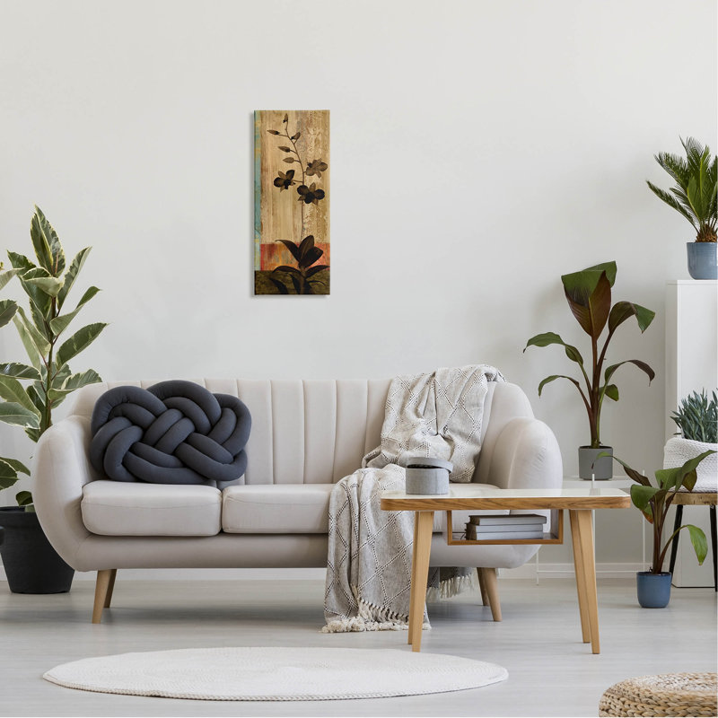 «Orchid Silhouette Modern Linear Shapes», art numérique par Chris Donovan, H 24 po x l 10 po x P 1,5 po
