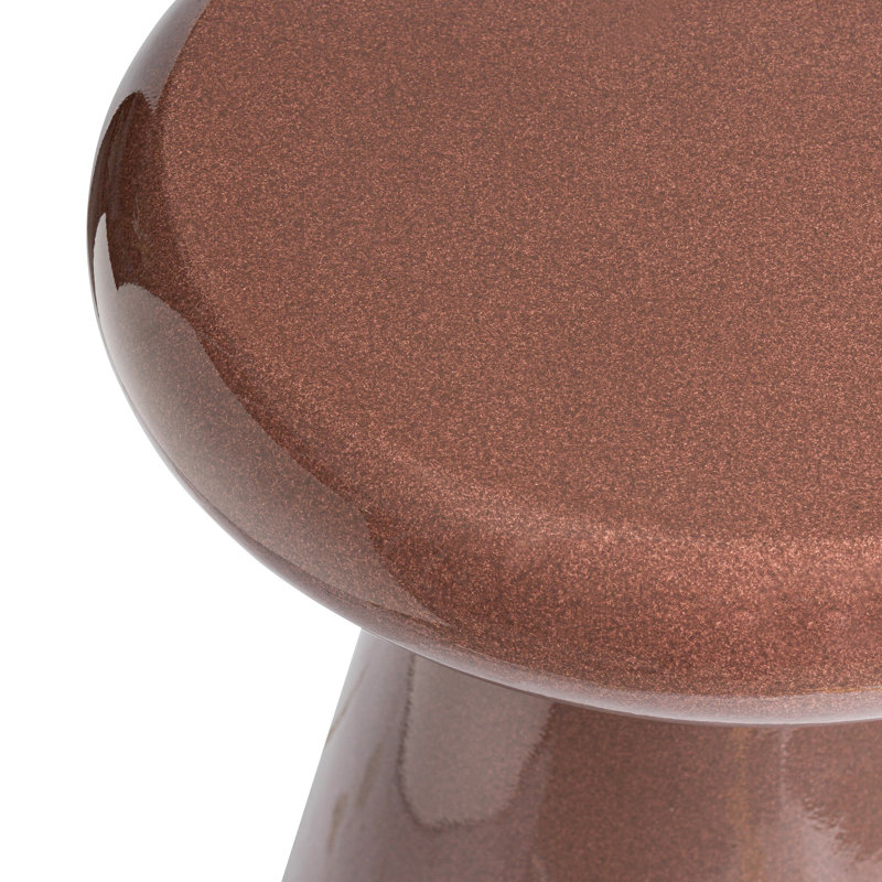 Kika End Table-Smooth Red Concrete, Smooth Red Concrete