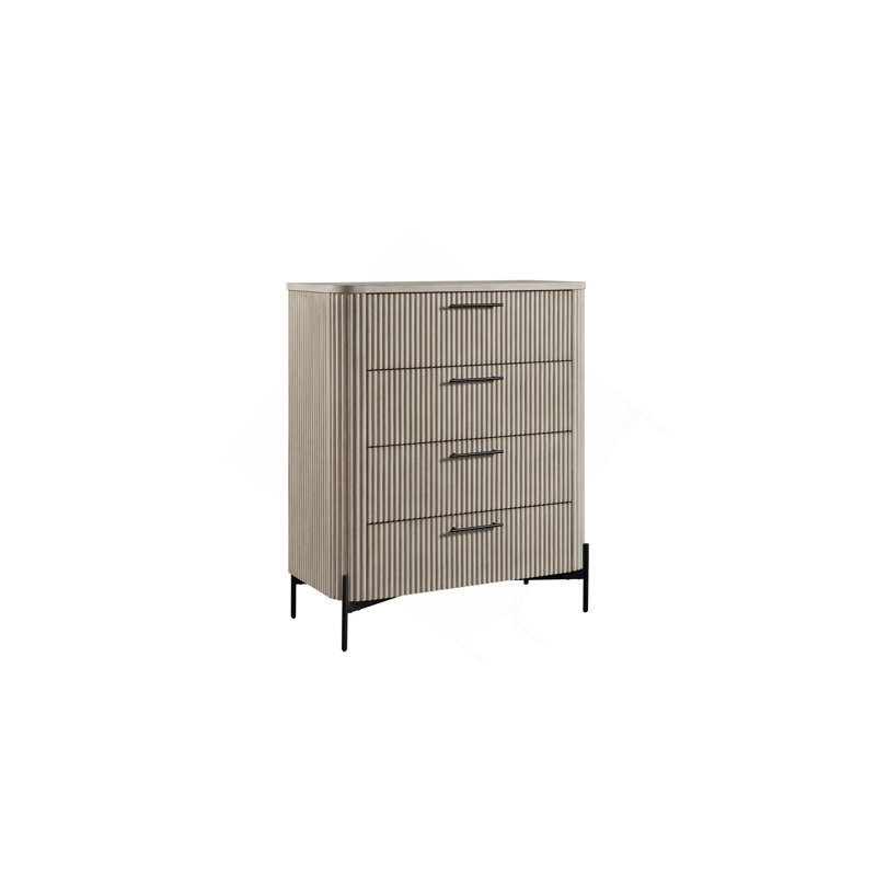 Commode 4 tiroirs Modern, Taupe