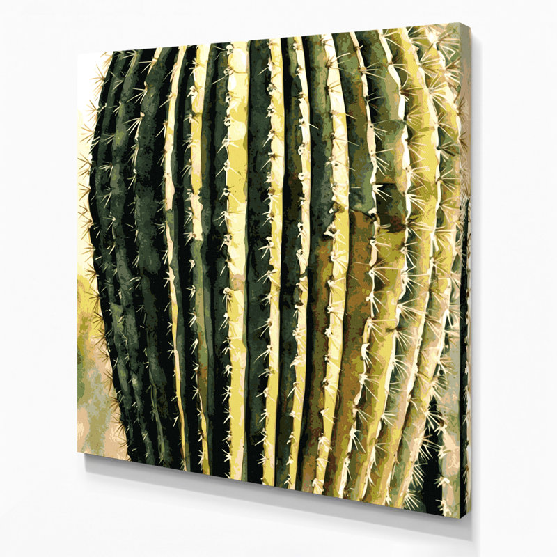 "Watercolor Botanical" 78, art mural sur toile beige, 8" H x 8" W