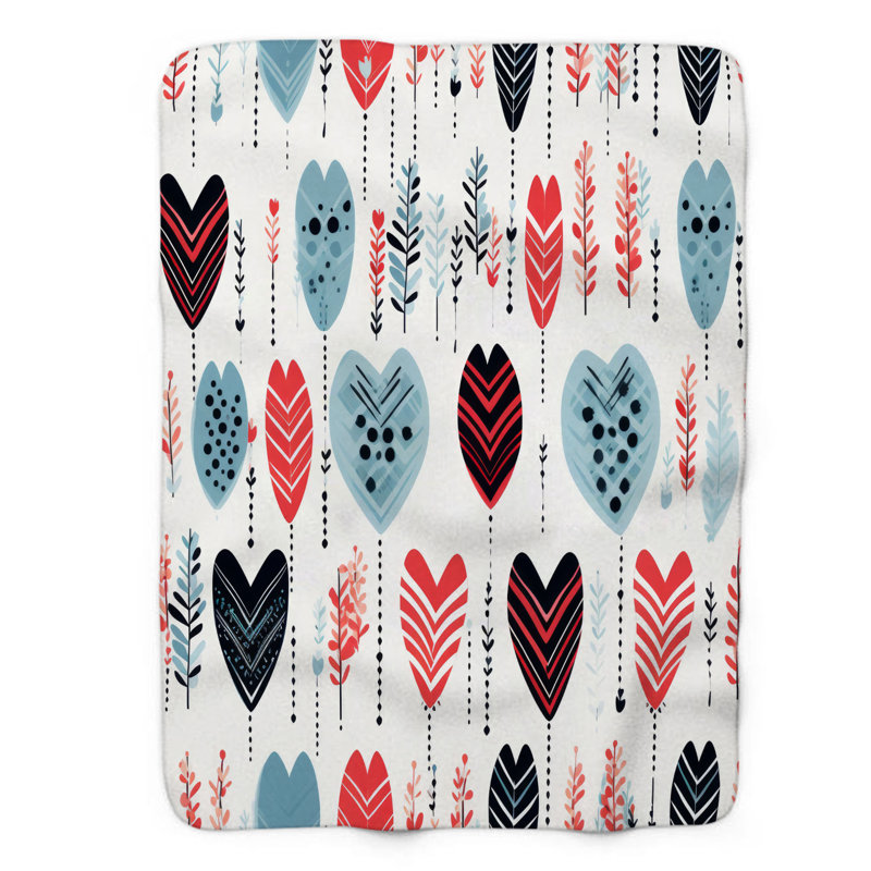 Heart Harmony - couverture de qualité supérieure 1 pièce, Grand lit