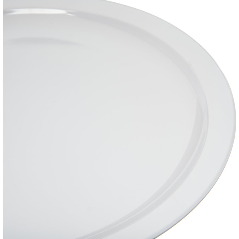 Assiette plate en mélamine Kingline ™, Blanc