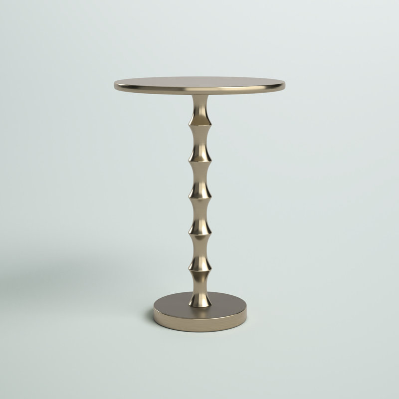 Sylva Iron Top End Table, Plated Gold
