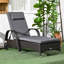 Chaise longue d'extérieur en osier Sharonn-1026943367