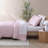 Pink/White Microfiber Reversible 2 Piece Quilt Set-85104714