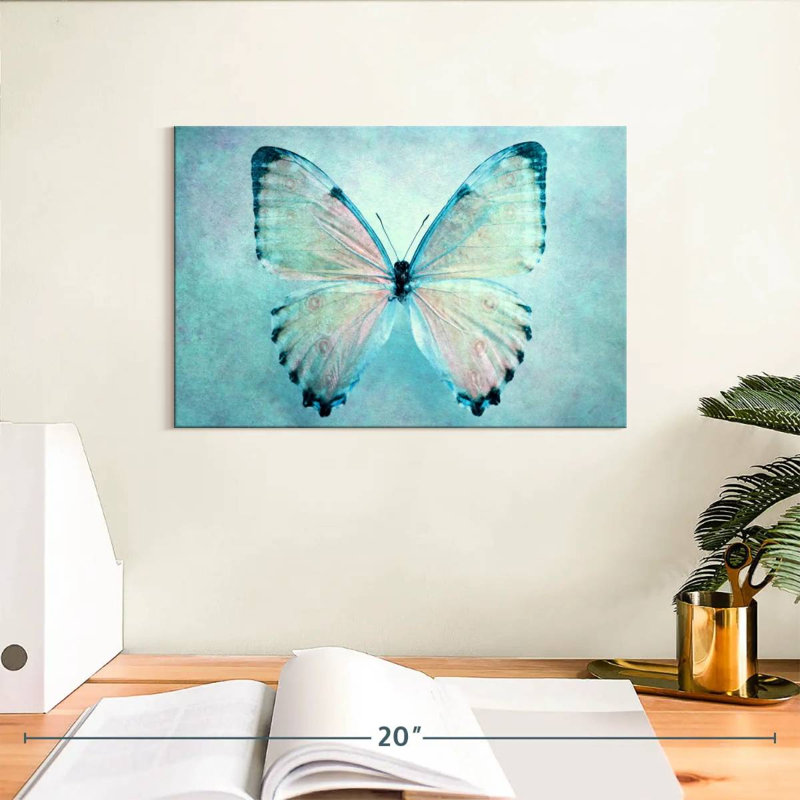 Brampt Delicate Blue Butterfly, 8" H x 12" W