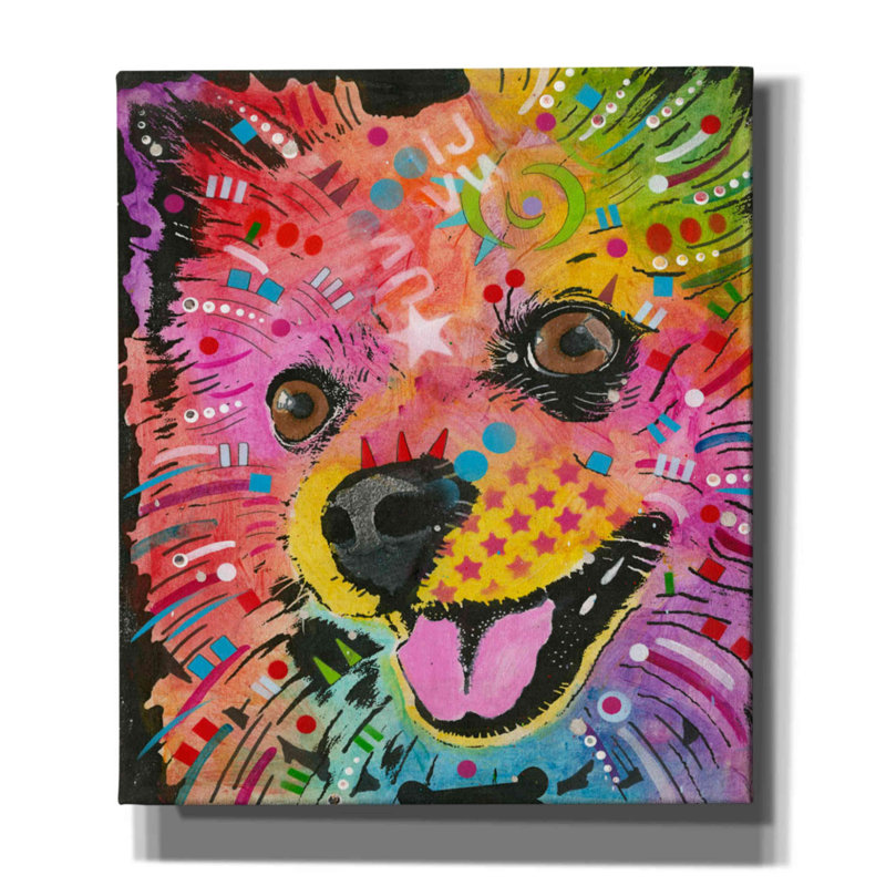 «Pom Pom 2» par Dean Russo, art mural sur toile, H 30 po x l 26 po x P 1,5 po