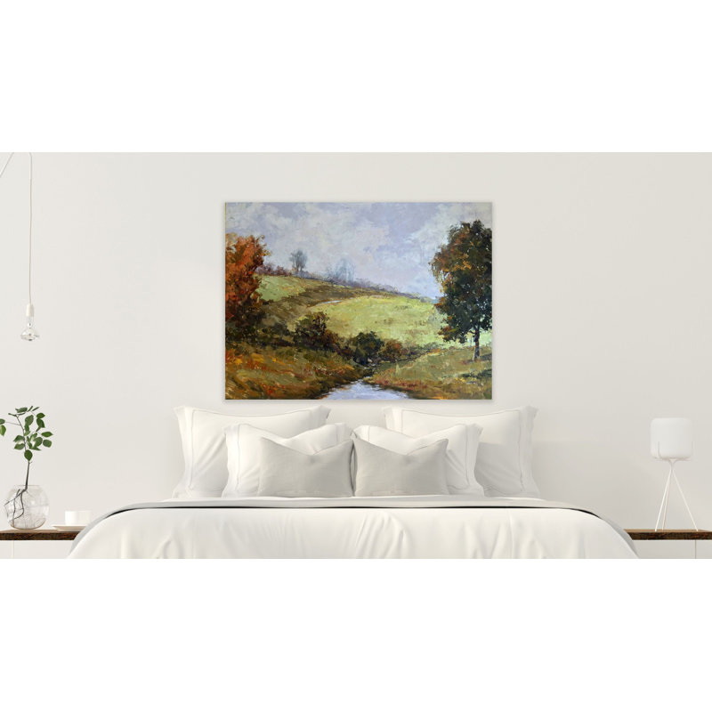 Babbling Brook - Artist Enhanced Canvas Print, 30" H x 40" W x 1.5" D, Wrapped Canvas