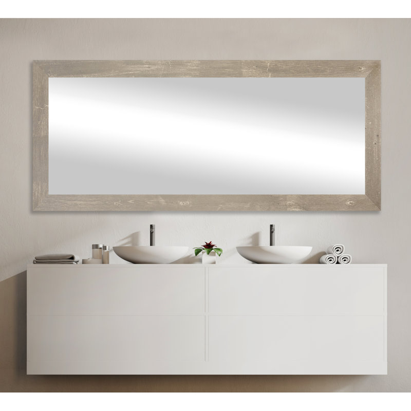 Miroir décoratif, 33 po x 76 po, Brun récolte
