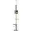 Structure d'escalade de 85,5 po - Centre d'activités 4 avec poteau à griffes, boules suspendues. Stable et sécuritaire. Gris. Pour chat 10 po. Centre d'arbre à chat réglable en hauteur. Comprend solide, sécuritaire, doux, confortable. Jusqu'à