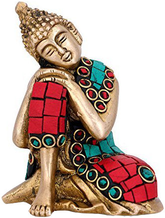 Bouddha pensif, ses robes façonnées