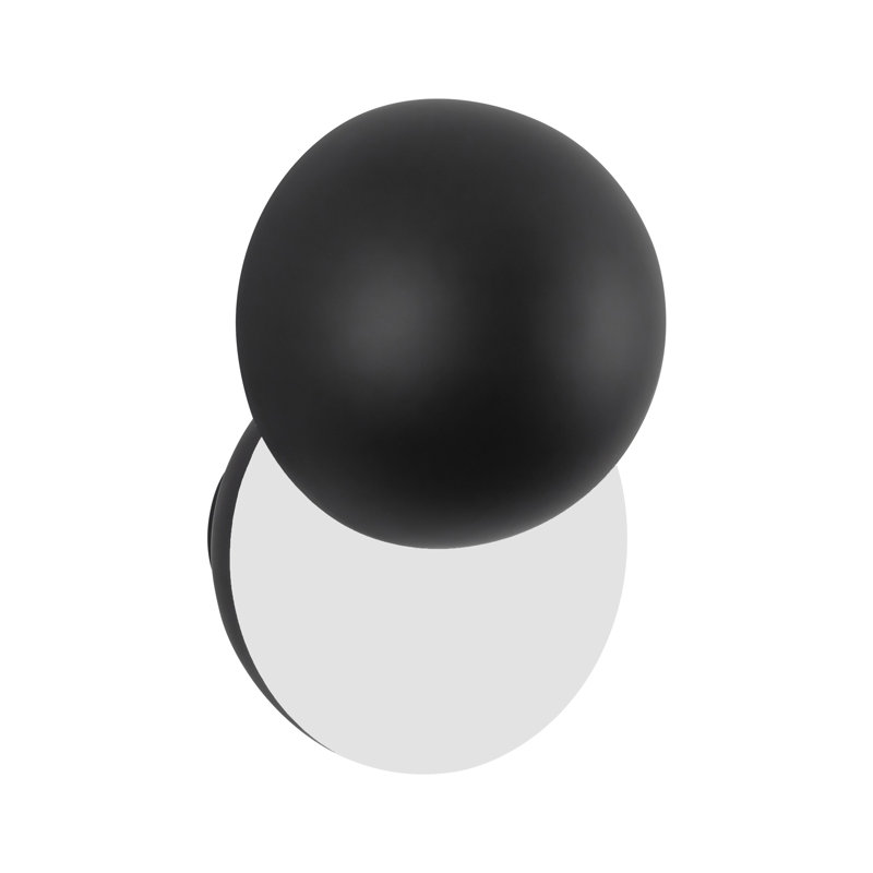 Void 12-in Black dimmable LED Wall Sconce, Matte Black
