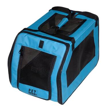 Tangkula Extra Large Portable Folding Cat Soft Crate w/ 4 Lockable Wheels  Cat Carrier