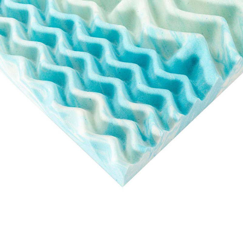 Memory Foam Mattress Topper, 5-Zone Cooling Gel-Infused Pressure Relief Bed Topper for Dorm, RV, and Camping Mattress Pad, 4"
