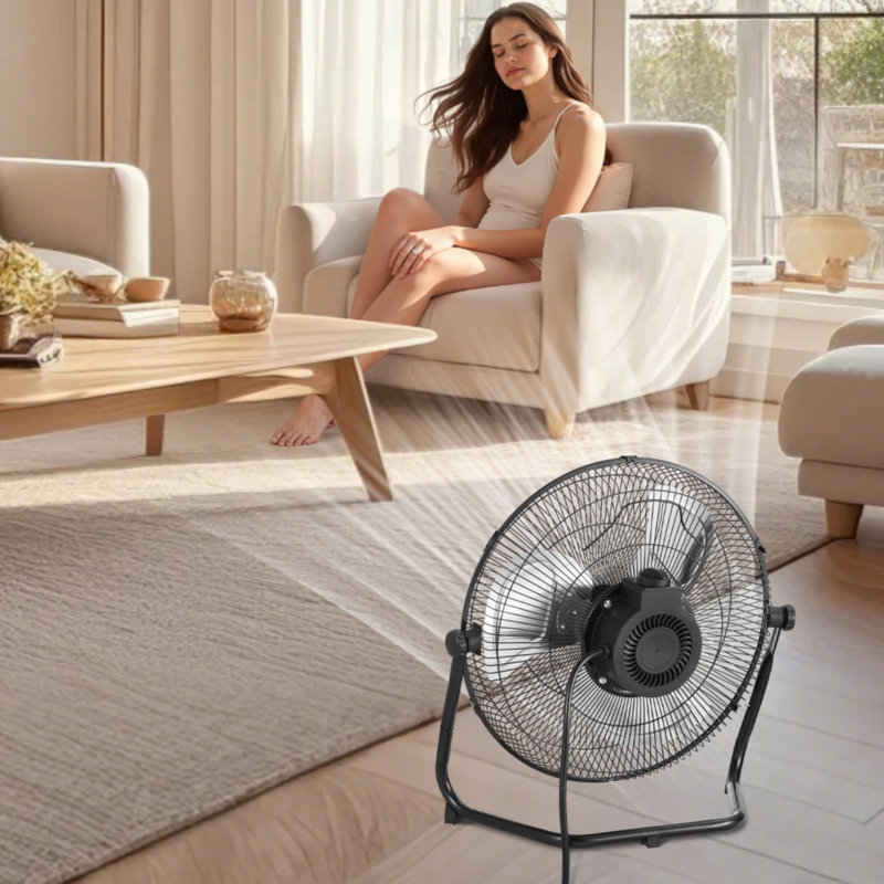  Ventilateur de plancher 3 vitesses, H 17,72 po x l 17,05 po x P 7,09 po