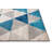 Rubino Modern Geometric Blue/Gray Easy to Clean Area Rug-2131417848