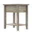 Table de chevet avec tiroir et tablettes ouvertes, table de chevet en bois avec rangement
