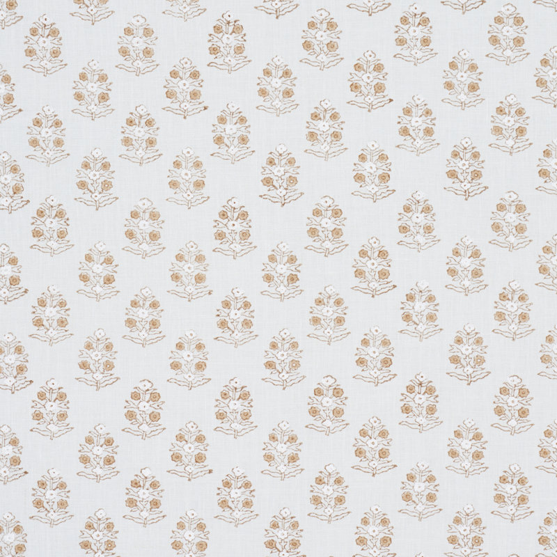 Aditi Hand Blocked Print Fabric, Sky