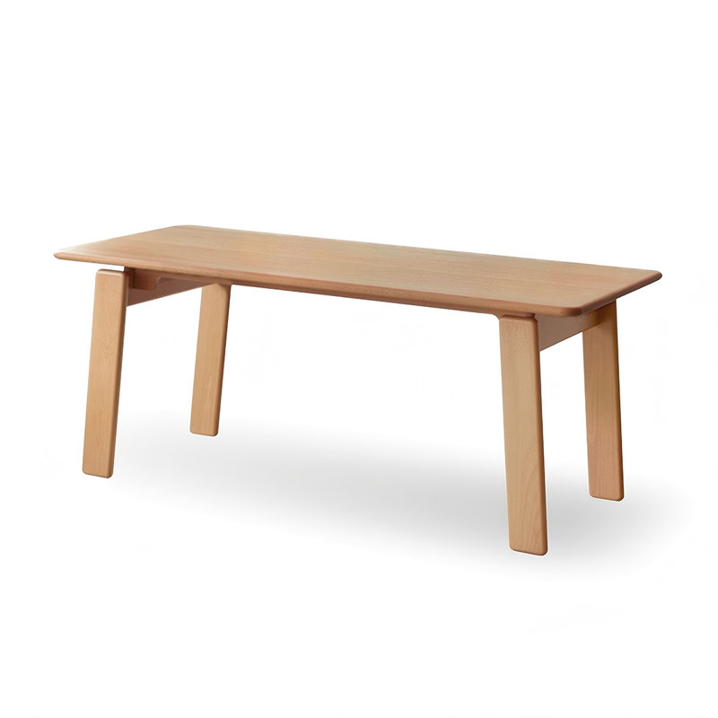 Table de salle à manger rectangulaire en bois massif 70,87 "Burlywood