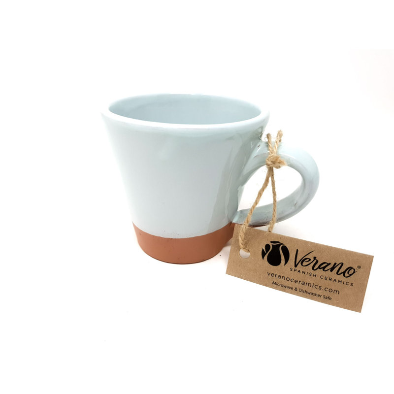 Verano Rustic Pastel Handmade Ceramic Coffee Mug, Blue