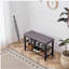 Banc à chaussures, banc de rangement, banc d'entrée avec coussin, étagère à chaussures avec siège