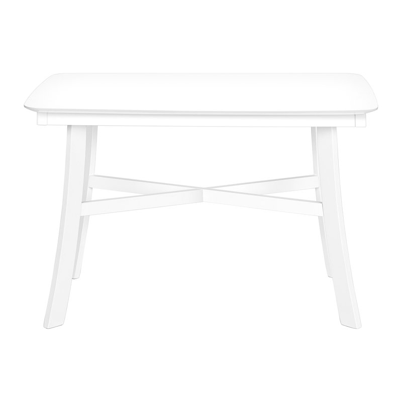 Table de salle à manger Liyaana, Blanc, Blanc