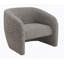 Fauteuil d'appoint en tweed brun et gris Livia