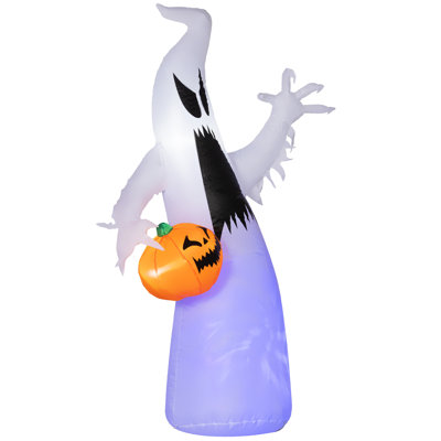 Décorations des Fêtes, fantôme de décoration gonflable d'Halloween avec citrouille, décoration de jardin à DEL gonflable pour jardin, pelouse, fête, vacances, imperméable