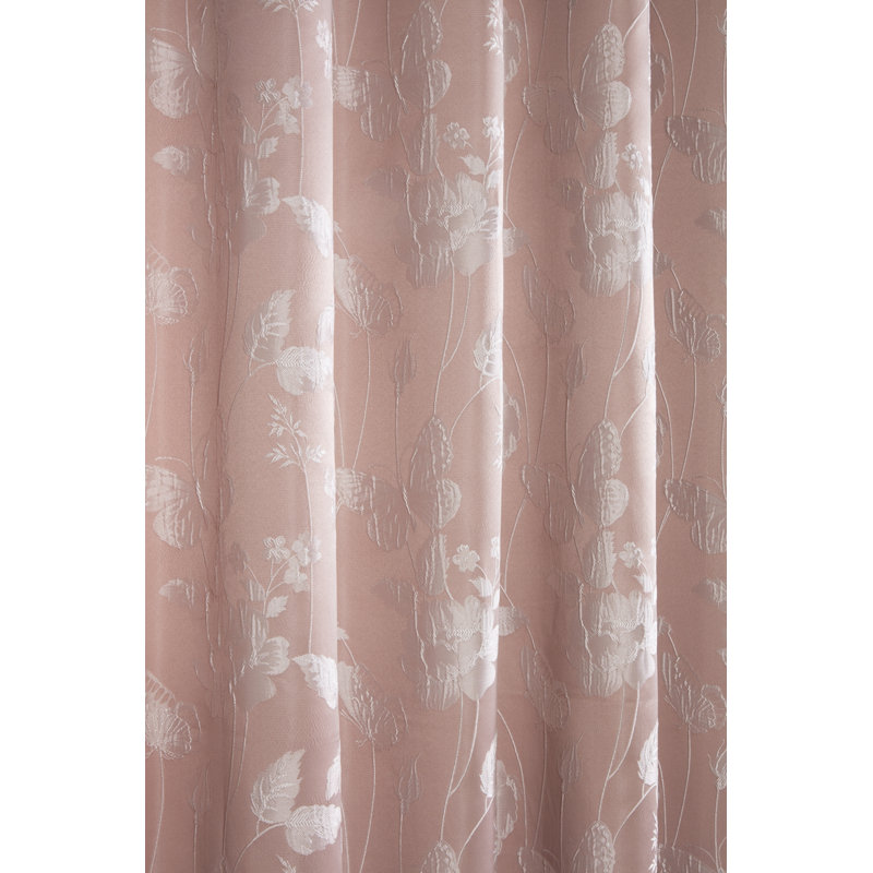 Leah Room Darkening Sliding Panel Pair, Width 168 x Drop 183cm, Pink