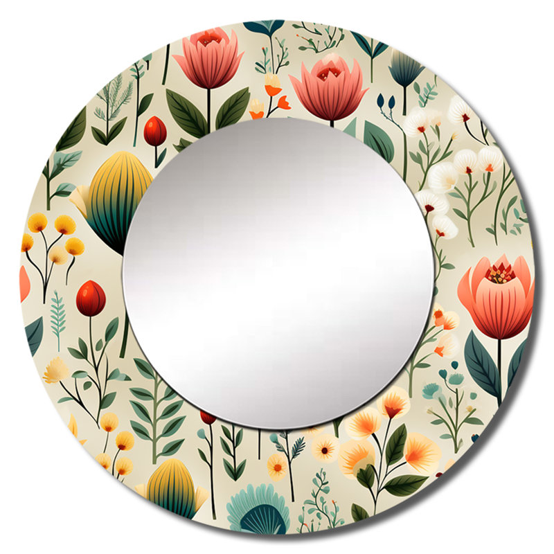 Jardins - Décoration murale miroir bohémien et éclectique_MTMIR128964, 23 po x 23 po