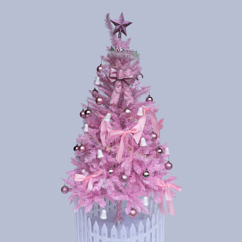 Arbre de Noël rose - l'option de décoration rehausse toute fête avec style, 2.2' H